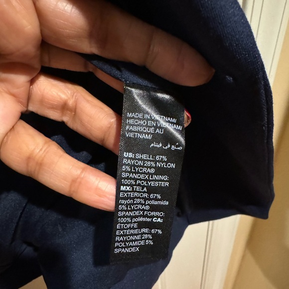 WHBM Double Breasted Blazer in Navy - Picture 3 of 5